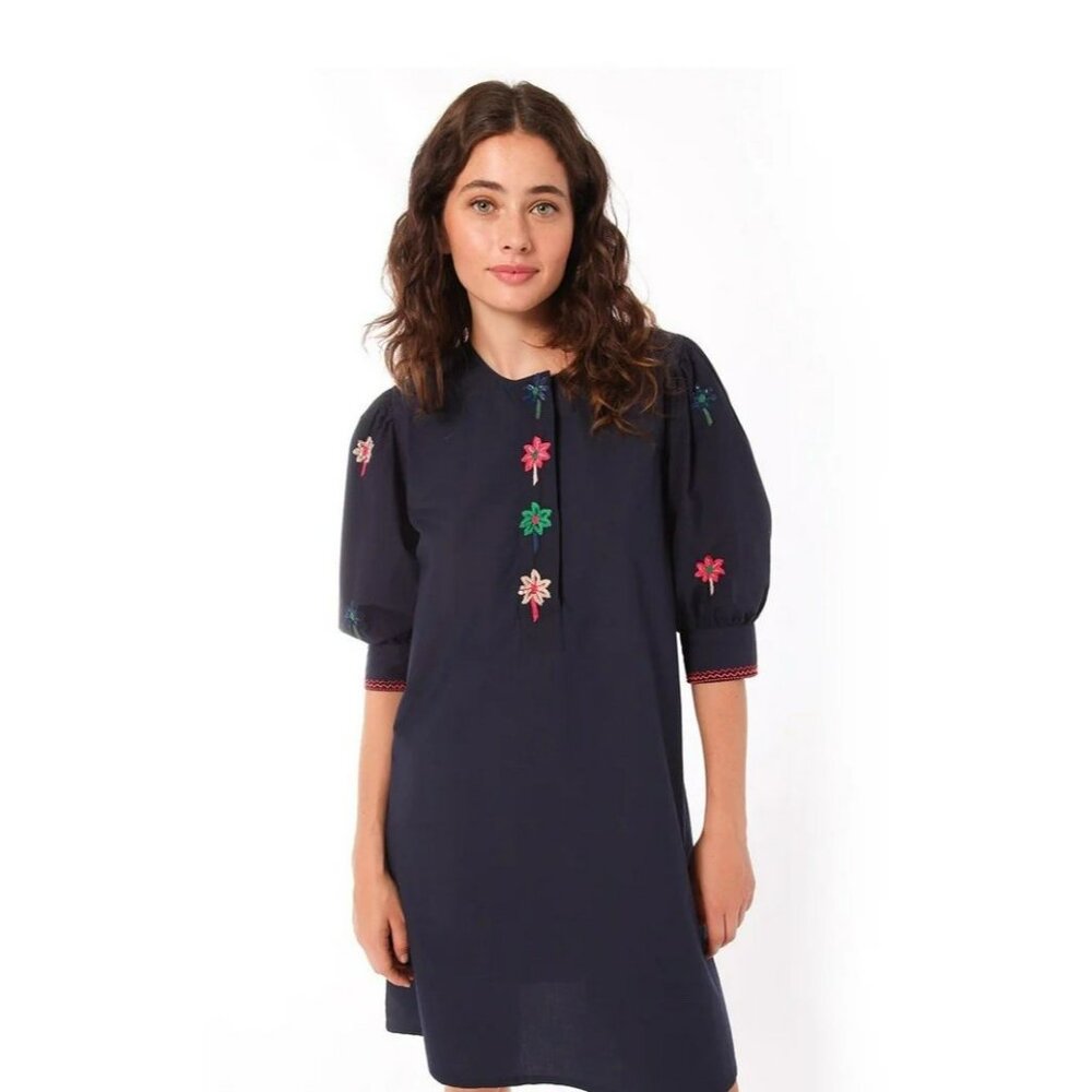 NEW VILAGALLO amber dress in navy Woman’s Size 38 US 6